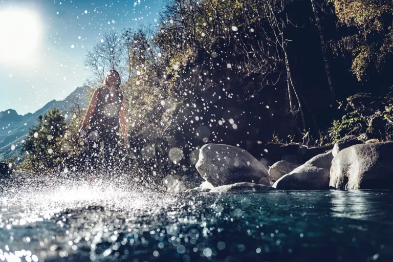 Luqel Wasserfilter Outdoorshooting in den Westalpen